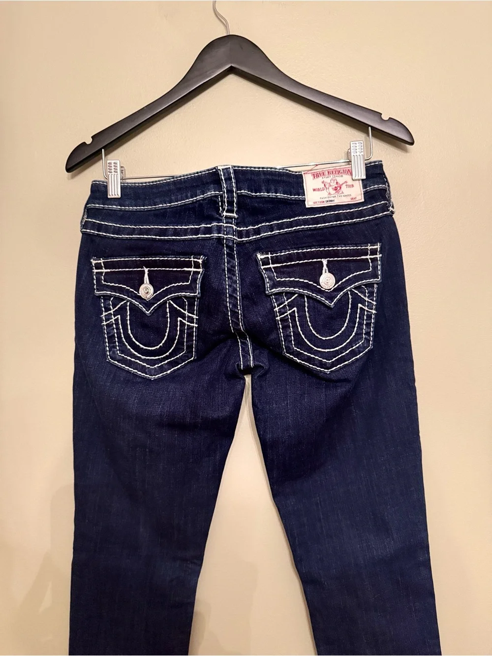 True Religion Naturaline Big T Skinny Flap Jeans Size 28 - Picture 2 of 14